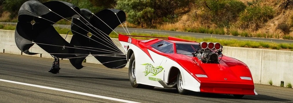 Greg James racing the Extreme Lamborghini at the drag strip